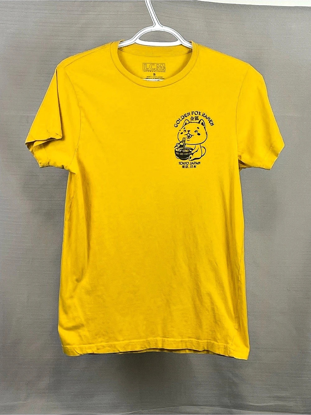 IGM International Golden Fox Ramen Graphic Tee in Yellow Size Small